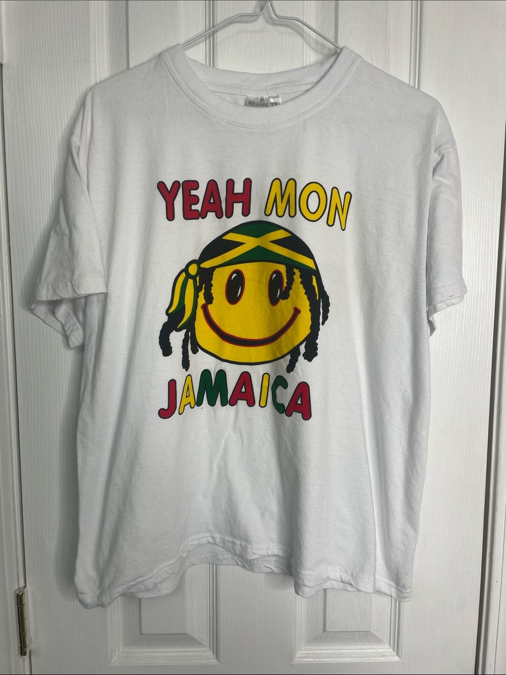 “Yeah Mon Jamaica" White Graphic Tee